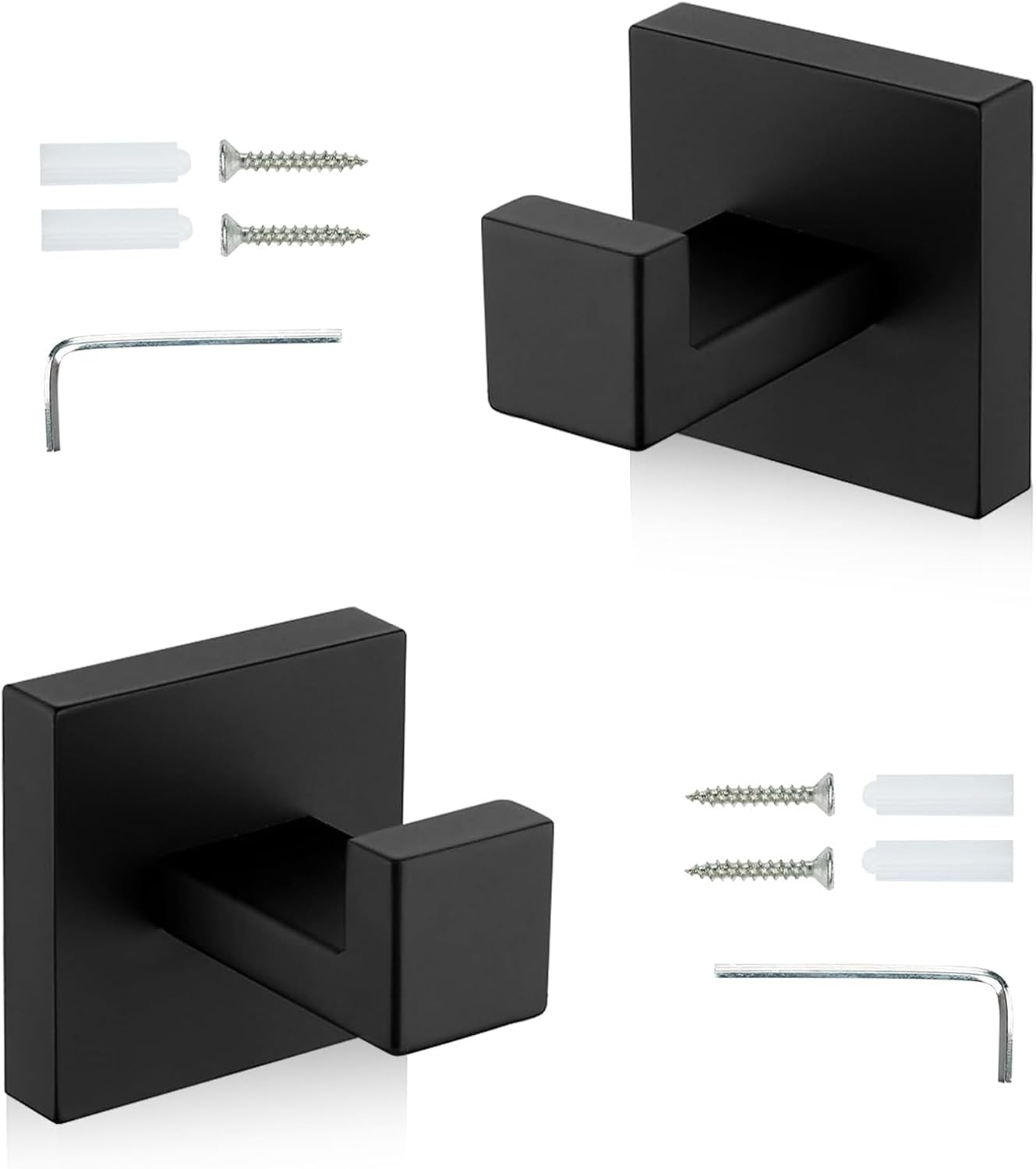 2 Stück Handtuchhaken Aus Edelstahl, Robuste Kleiderhaken Für Badezimmer, Modernes Und Schlichtes Design Mit Montagezubehör, Ideal Für Balkon, Badezimmer Und Wohnzimmer