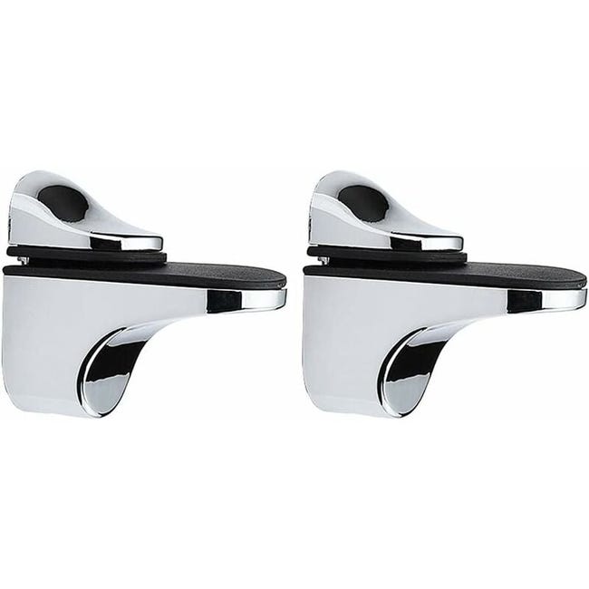 2 Stück Verstellbare Glasklemme, Glasregalhalterung Für 3–21 Mm Dicke Glas- Und Holzbretter (silber)