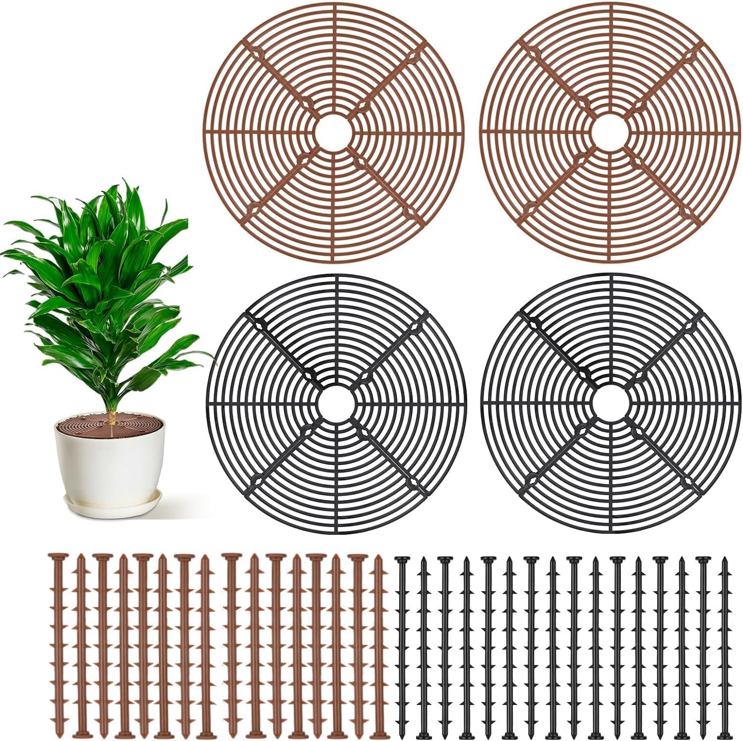 4 Stück Blumentopfgitter, 30 Cm Blumentopfabdeckung, Pflanzenschutz-gemüsegitter, Blumentopfschuppen Für Katzen, Hunde, Haustiere Oder Kinder