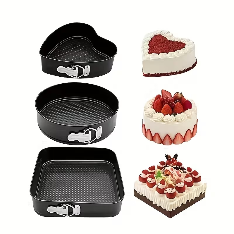 18 Cm/22 Cm/24 Cm Kuchenform, Antihaft-set Mit Abnehmbarem Boden, Für Käsekuchen, Pizza, Quiches