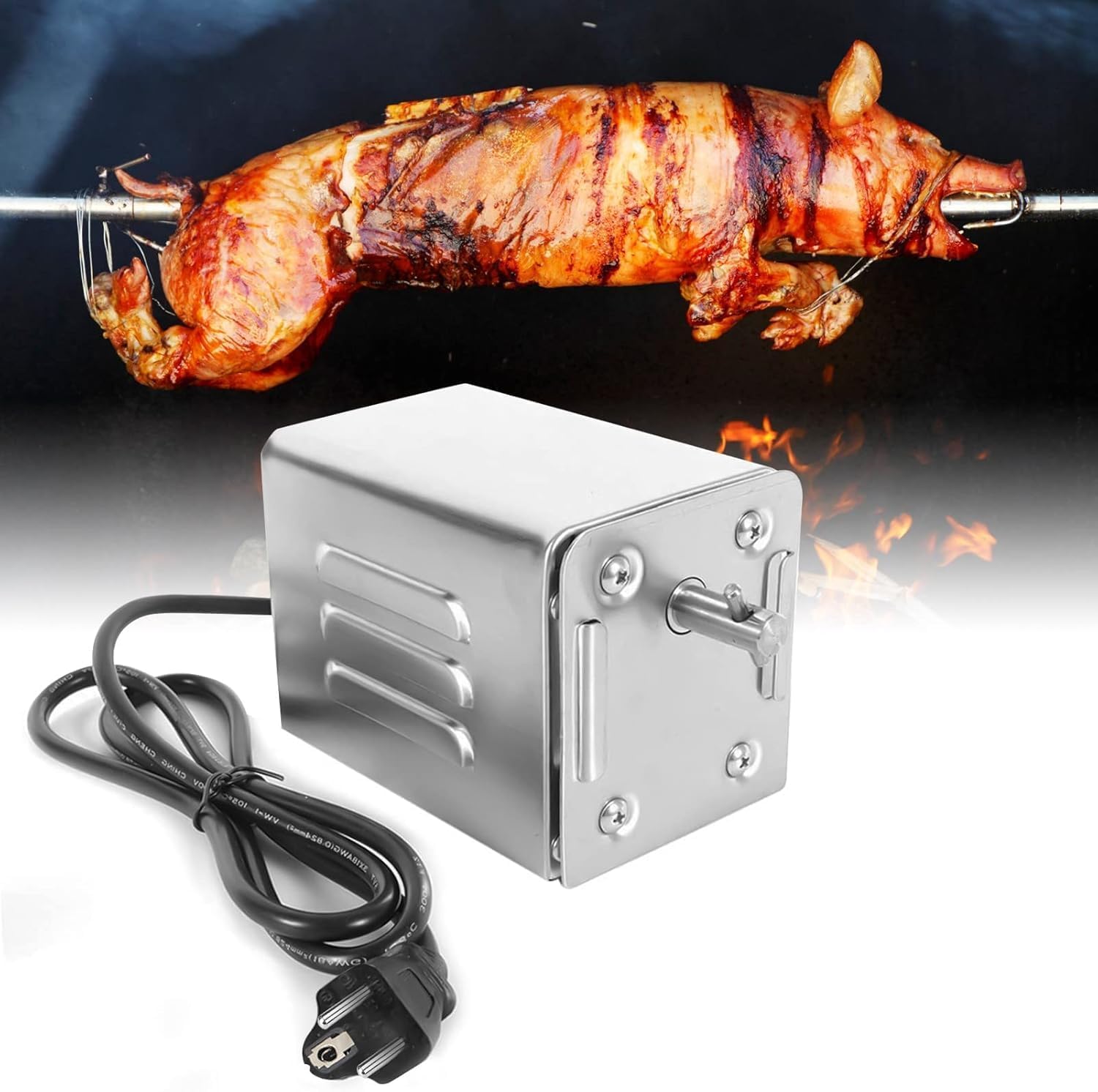 15 W 70 Kg Elektromotor Für Edelstahlgrill, Professioneller Motor Für Grill, Gegrilltes Hähnchen, Schweinefleisch, Ziege Im Freien