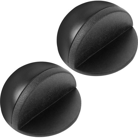 Selbstklebende Türstopper, 2-teilige Türstopper Aus Edelstahl, Bodentürstopper Mit Gummipuffer, Selbstklebender Türstopper Für Den Innenbereich, Tür- Und Wandschutz (schwarz)
