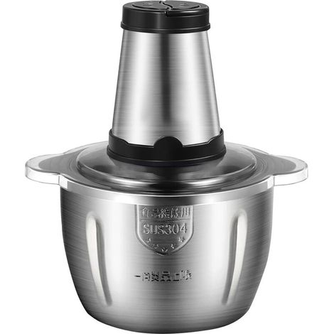 Elektrischer Fleischwolf Aus Edelstahl (2 Liter). 2 Geschwindigkeitsstufen. 4 Messer. Für Fleisch, Obst, Gemüse, Trockenfrüchte Und Käse.