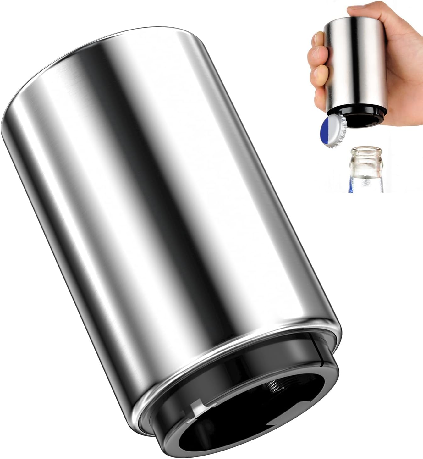 Automatischer Flaschenöffner, Edelstahl-bierflaschenöffner, Magnetischer Bierflaschenöffner, Push-up-flaschenöffner, Küchenzubehör Für Zuhause, Bar, Restaurant, Geschenke