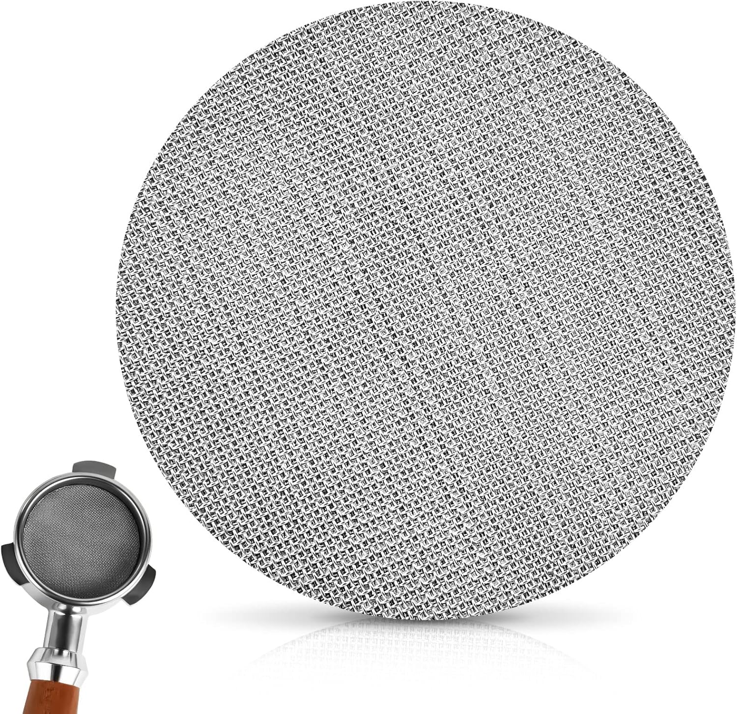 53,5 Mm Wiederverwendbarer Kaffeefilter, Edelstahl, Für Espresso-siebträger, Dicke 1,7 Mm