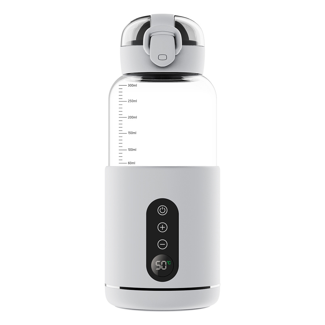Tragbarer Babyflaschenwärmer, 300 Ml Kabelloser Auto-babyflaschenwärmer, Einstellbare Temperatur Von 37 °c Bis 55 °c, Schnelle Erwärmung Und Genaue Temperaturregelung, Wiederaufladbar Über Usb