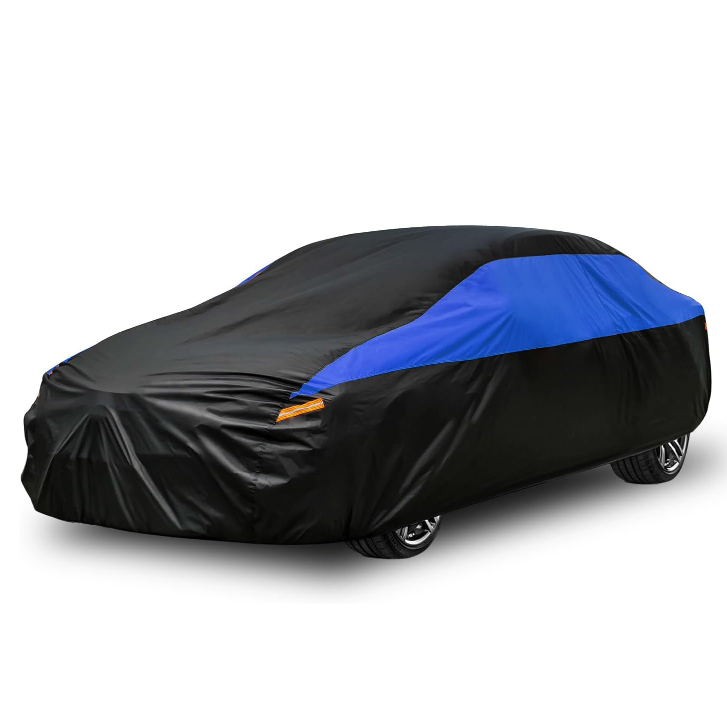 Atmungsaktive Wasserdichte Autoabdeckung, Schwarz-blaue Vollgarage Für Regen, Sonne, Staubschutz, Größe: 4,25 X 1,75 X 1,5 M