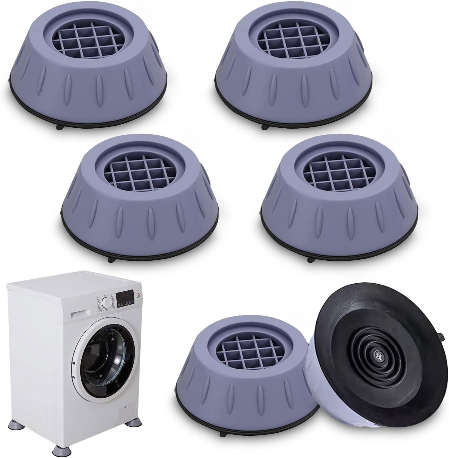 4er-pack Waschmaschinen-fußpolster, Universelle Anti-vibrations-waschmaschinen-fußpolster, Rutschfeste Gummi-fußpolster Für Waschmaschine Und Trockner