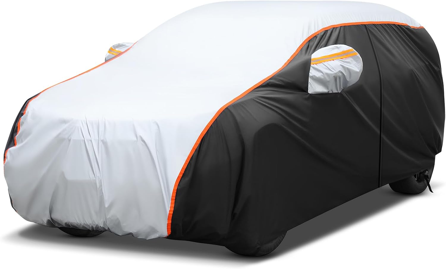 10-lagige Wasserdichte Outdoor-autoabdeckung Für Suv, Peva-autoabdeckung Mit Offener Seite Für Kabine, Atmungsaktive Baumwolle, Uv-schutz, Schnee, Staub Und Hagel, 483 X 188 X 178 Cm