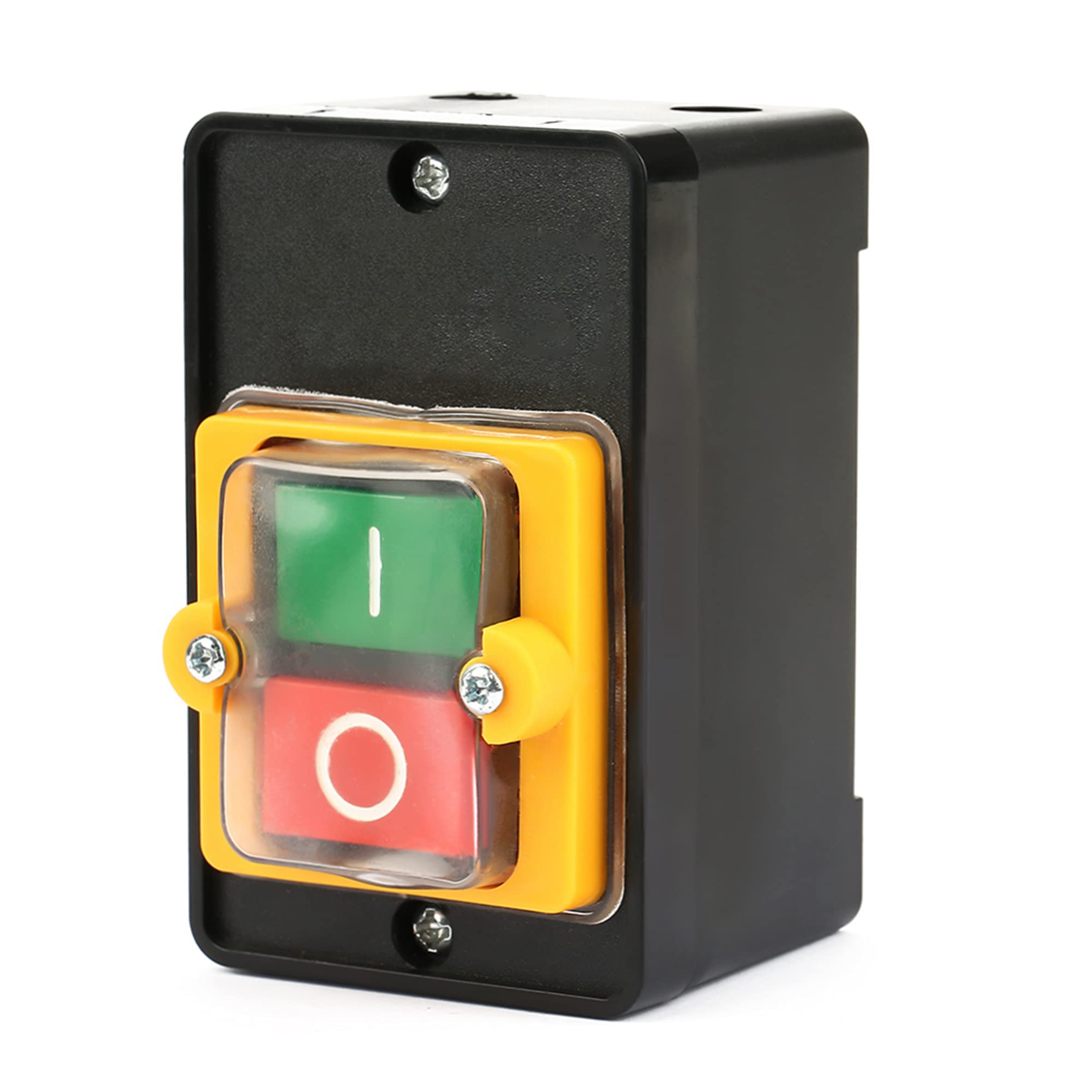 Drucktastenschalter, Ac220v/380v 10a Einphasiger/dreiphasiger Wasserdichter Leistungssteuerknopfschalter, Ein/aus-steuerknopf Mit Gehäuse, Werkzeugmaschinenschalter