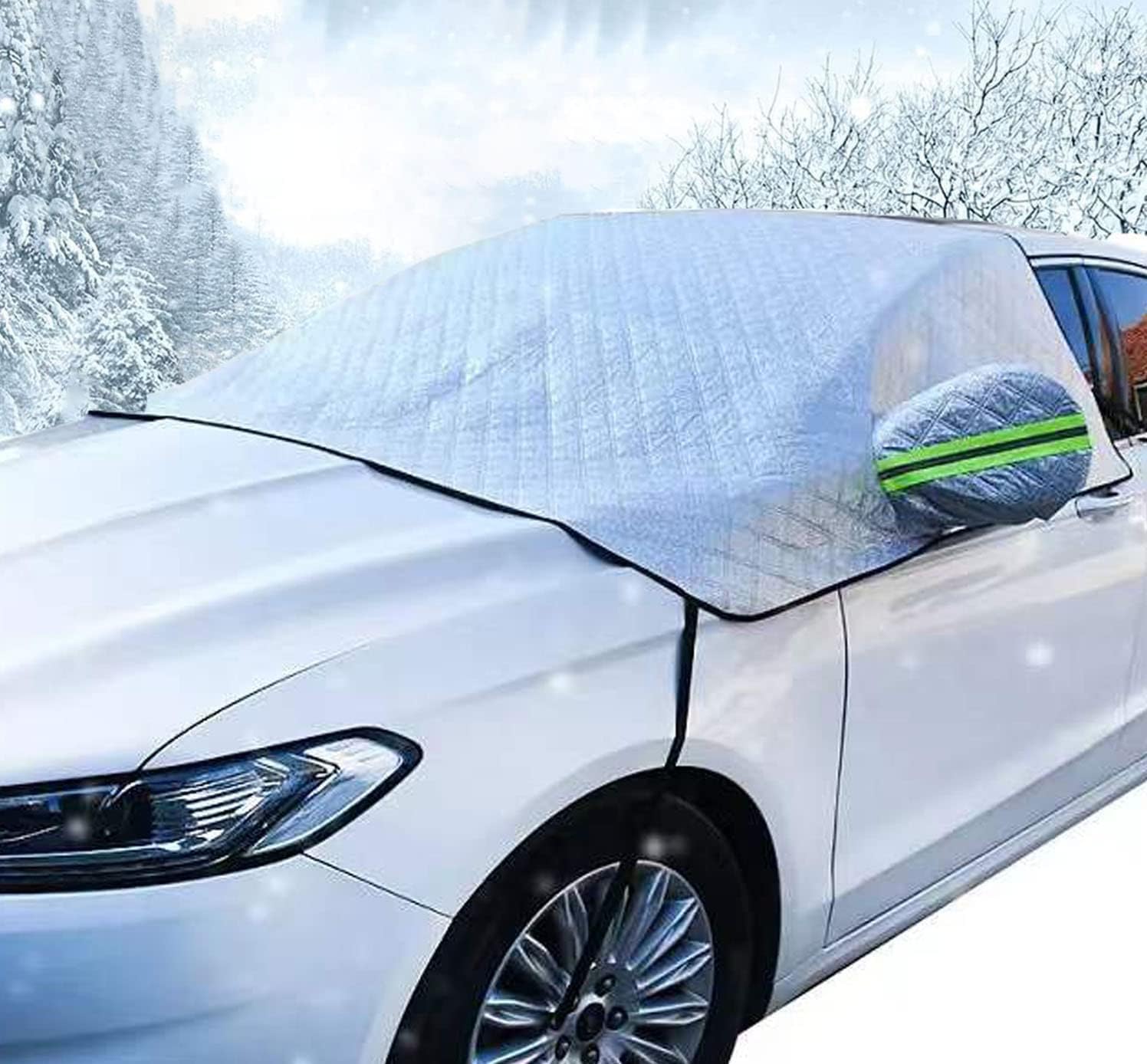 Auto-windschutzscheibenabdeckung, Faltbarer Winterschutz Für Das Auto, Anti-frost-autoabdeckung, Auto-sonnenschutz, Universell Für Anti-frost-schnee-anti-eis-uv-sonnenschutz, 230 X 145 Cm