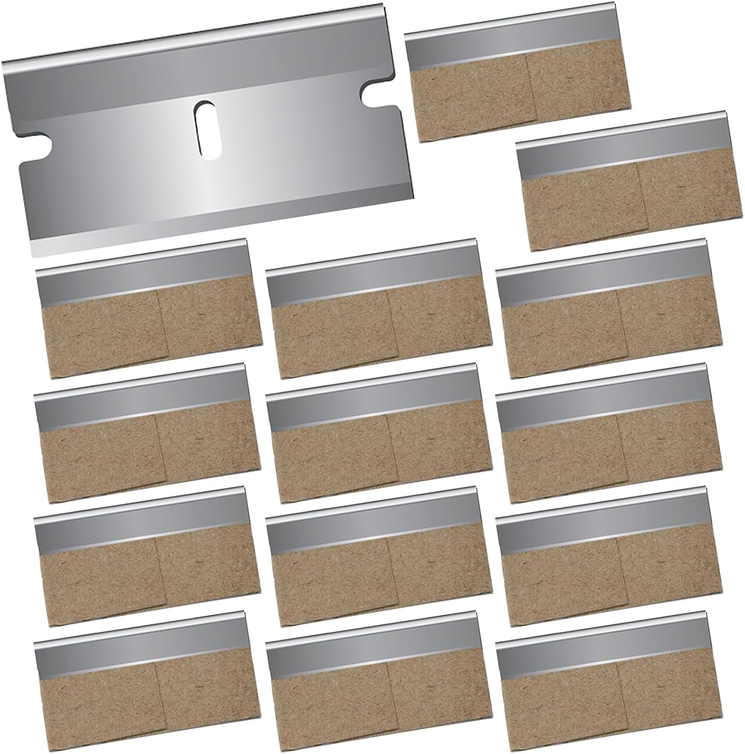 20 Stück Glaskeramikplattenschaber, Fensterschaber, Glaskeramikschaber, Schaber, Glaskeramikschaber, Metall-ersatzklingen Für Schaber, Mit Lederetui, 40 X 20 Mm