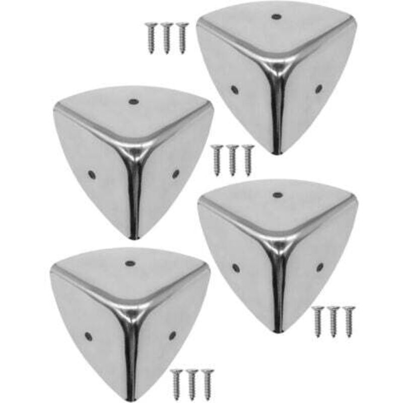 [niemals Verwendet] 40 Mm Gepäckecken Aus Vernickeltem Stahl, Antikollisions-eckenzubehör Für Gepäck (silber)