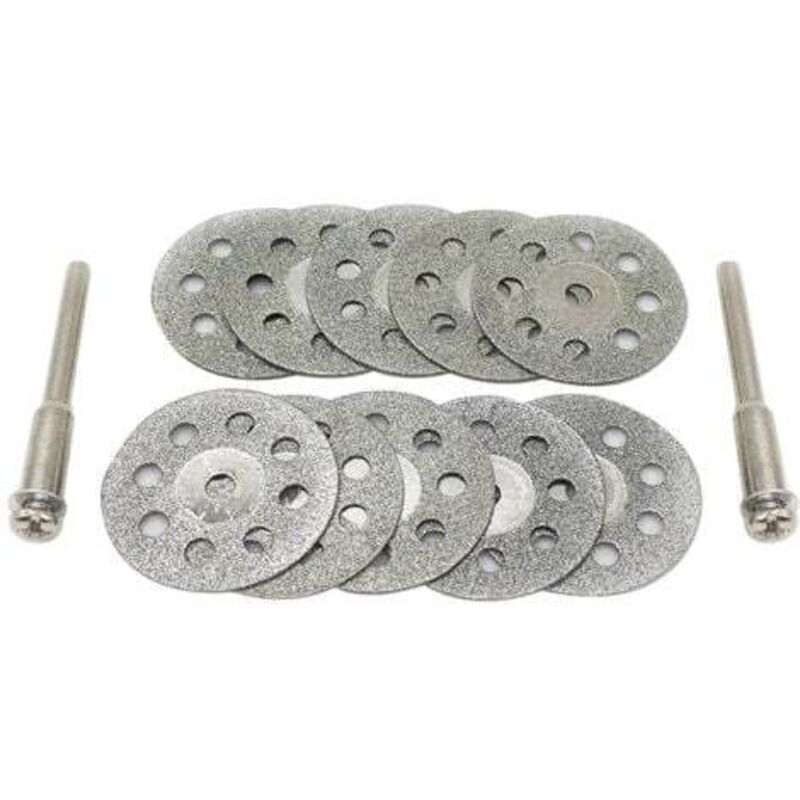 [niemals Verwendet] Ein Set Aus 10 Diamanttrennscheiben, 30-mm-diamanttrennscheiben Mit 8 Löchern, Diamanttrennscheiben Mit 2 Dornen, Minitrennscheiben Geeignet Für Rotationswerkzeuge.