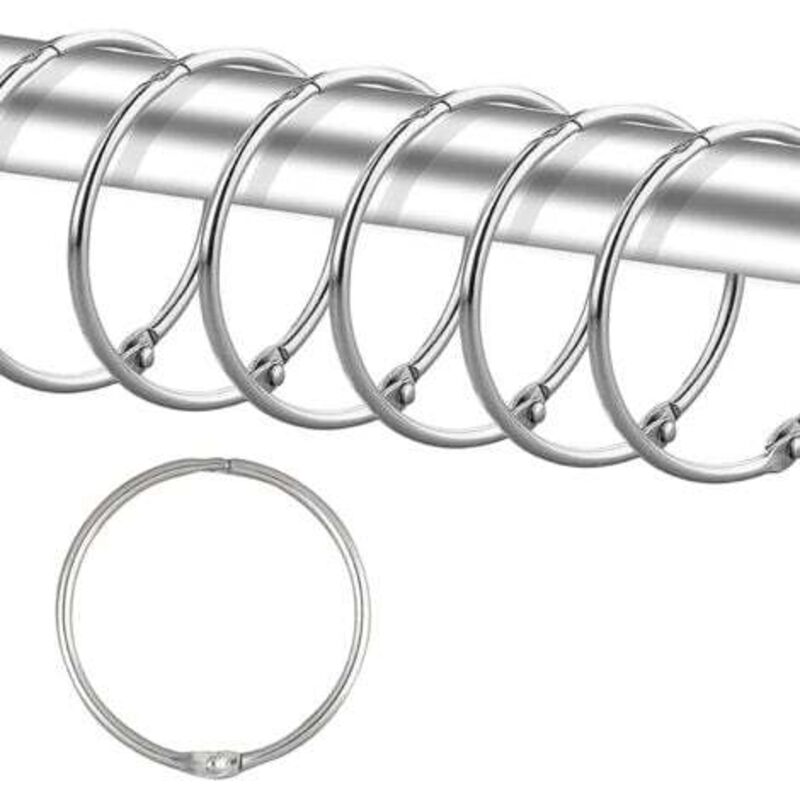 [niemals Verwendet] 12 Duschvorhangringe – Silberfarben, Rostfreie Duschvorhanghaken, Runde Metallhaken Für Badezimmer, Ankleidezimmer, Fenster, Heimdekoration, Einfach