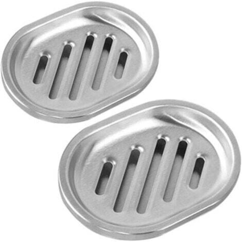 [niemals Verwendet] Set Mit 2 Seifenschalen Aus Edelstahl, Seifenhalter Mit Smiley-gesicht, Antibakterielle Seifenablage, Badezimmer, Dusche, Küche