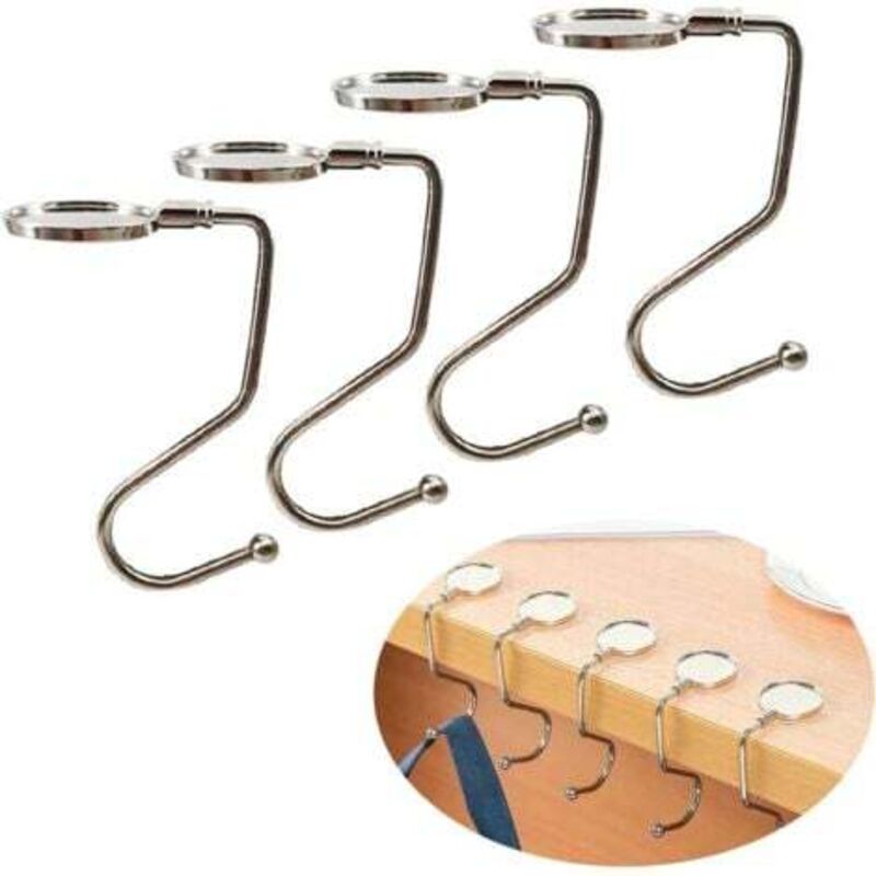 [niemals Verwendet] Set Mit 4 Tischhaken Zur Aufbewahrung Von Handtaschen, Rutschfester Handtaschenhalter, Taschenhaken, Metall-handtaschenhalter Für Handtaschen, Schmuck, Halsketten