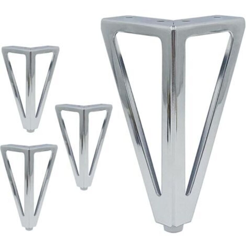 [niemals Verwendet] (silber) 4er-pack Dreieckige Tischbeine Aus Metall, 15 Cm, Moderner Stil, Schrank-, Sofa- Und Bettbeine