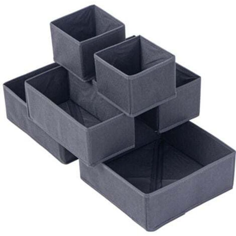 [niemals Verwendet] Schubladen- Und Kleiderorganizer, Faltbar Für Kleiderschrank, Schlafzimmer Oder Küche, 6er-set, Grau