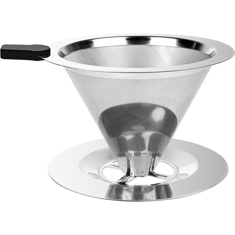[niemals Verwendet] Permanenter Kaffeefilter, Wiederverwendbarer Doppelsieb-kegelfilter Für Langsames Tropfen, Für Die Manuelle Kaffeezubereitung