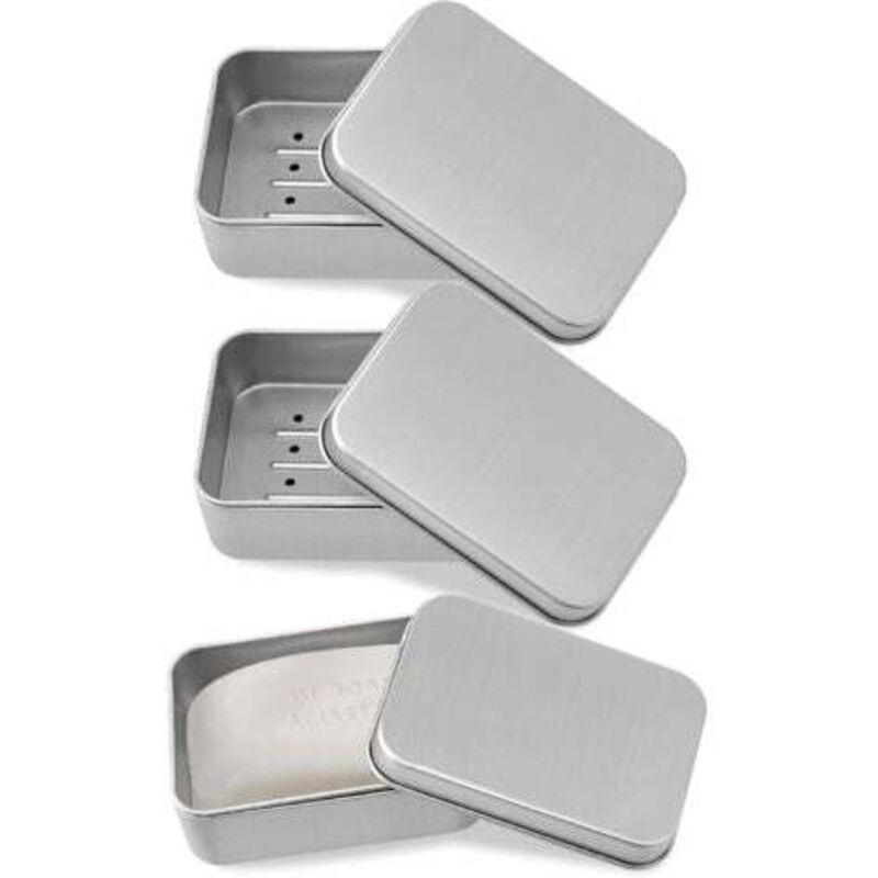 [niemals Verwendet] Seifenschale Aus Aluminium, 3 Seifenhalter Mit Herausnehmbarem Abtropfgitter, Metallbox Für Zuhause Oder Unterwegs