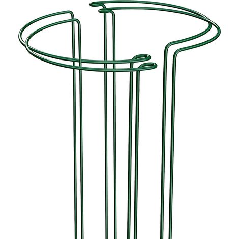 4er-set Pflanzenstützen, 25 Cm X 40 Cm. Fördern Sie Das Pflanzenwachstum. Metall-gartenstützen. Grüne Pflanzenringe Für Pfingstrosen, Hortensien, Rosen, Fetthennen, Gemüse Und Tomaten.