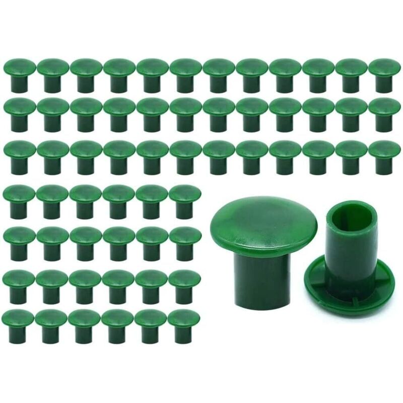 Sicherheitskappen Aus Gummi Für Bohnenstängel, 3 Cm, Grün, 60 Stück, Gartenschutz - Ulisem