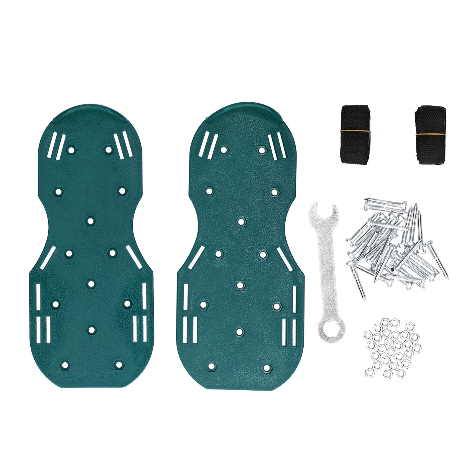 Grüne, Genoppte Rasenlüfter-sandalen Aus Polypropylen Für Garten- Und Terrassenarbeiten