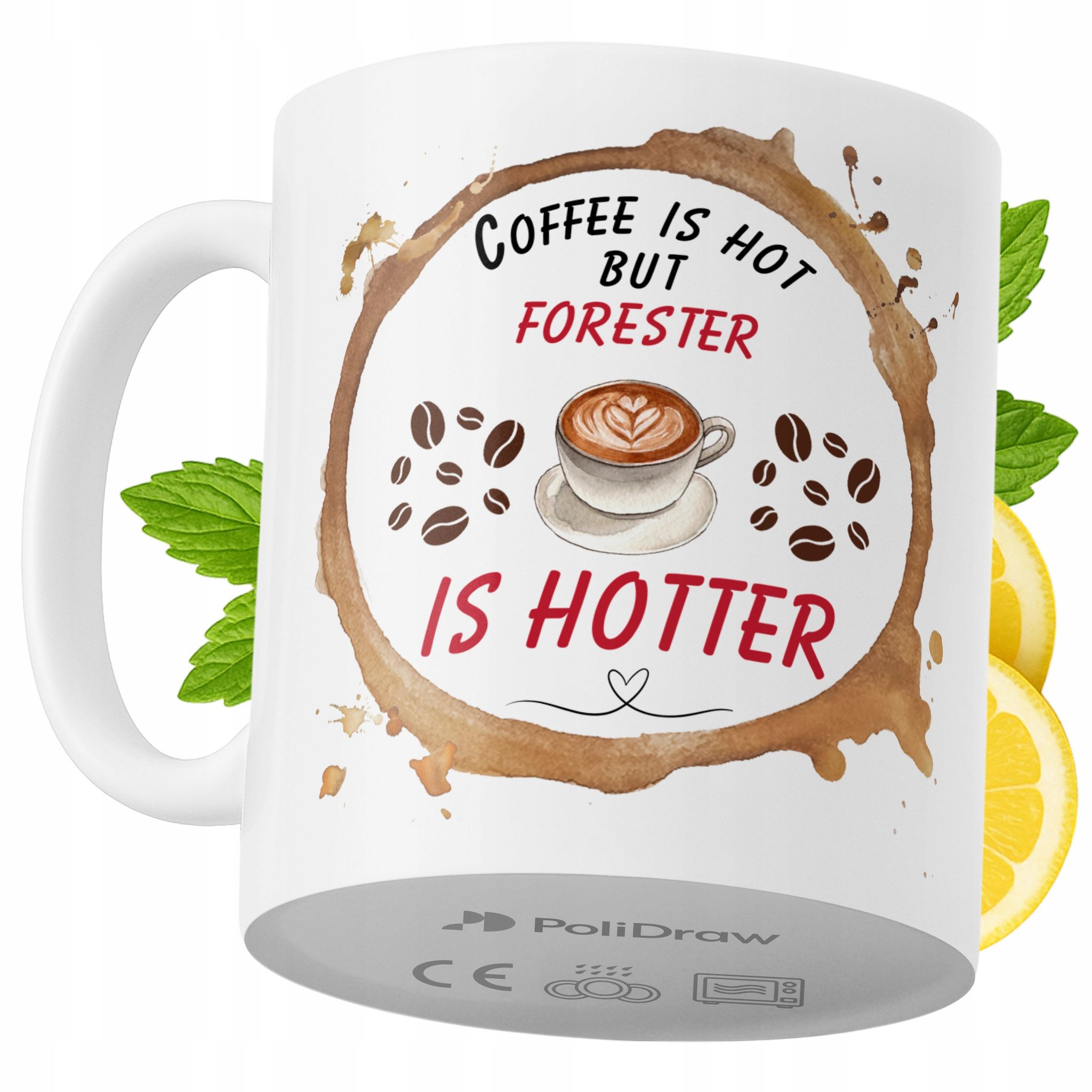 Lustige Kaffeetasse Mit Witzigem Textdesign Für Förster – Ideal Für Geburtstage, Namenstage, Feiertage Und Besondere Anlässe. Hochwertige Tasse Für Zuhause, Büro Und Arbeit. Farbe: Weiß, 330 Ml.