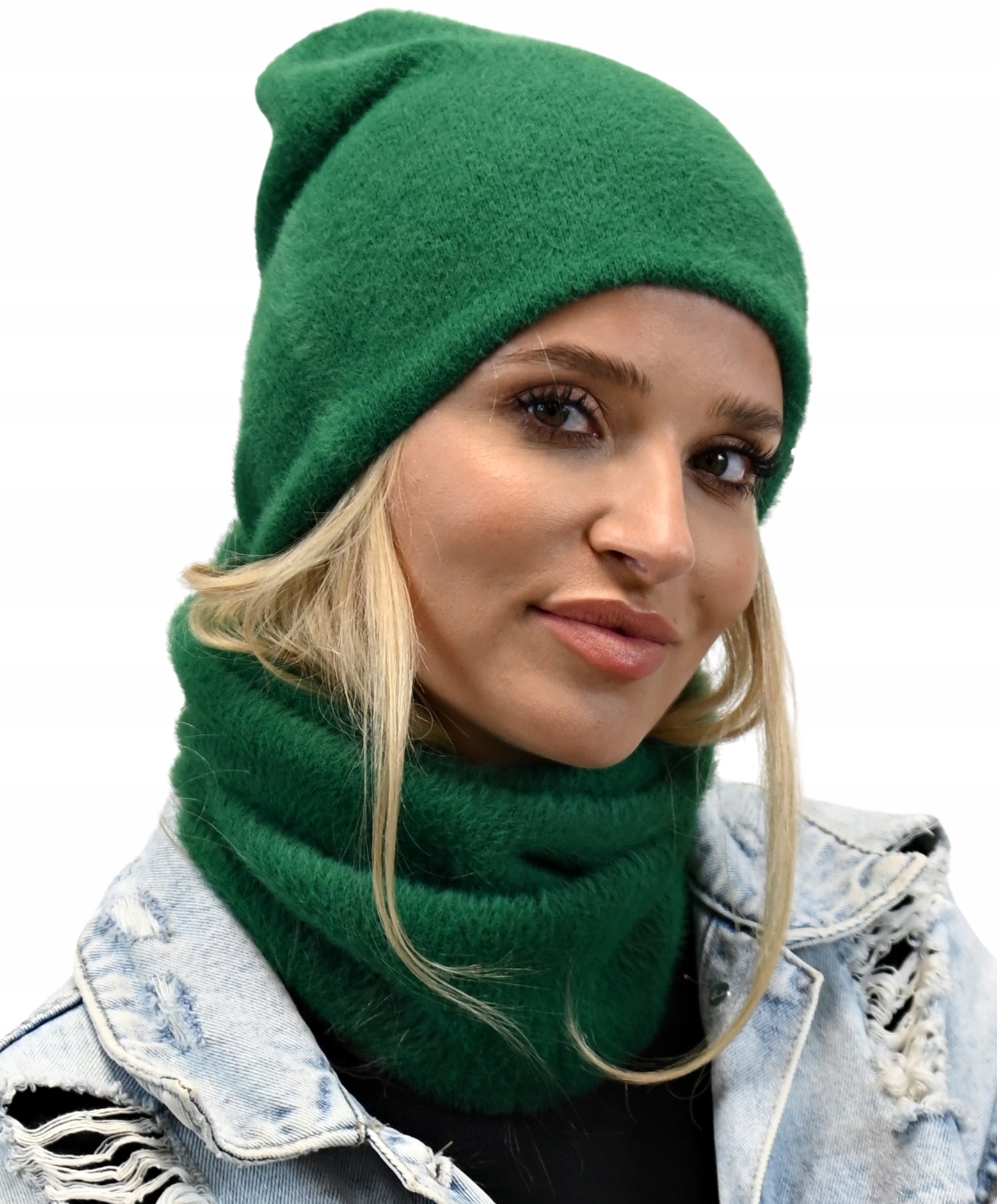 Damen-winterset, Glatte Mütze, Angenehm Weicher Halswärmer Al1