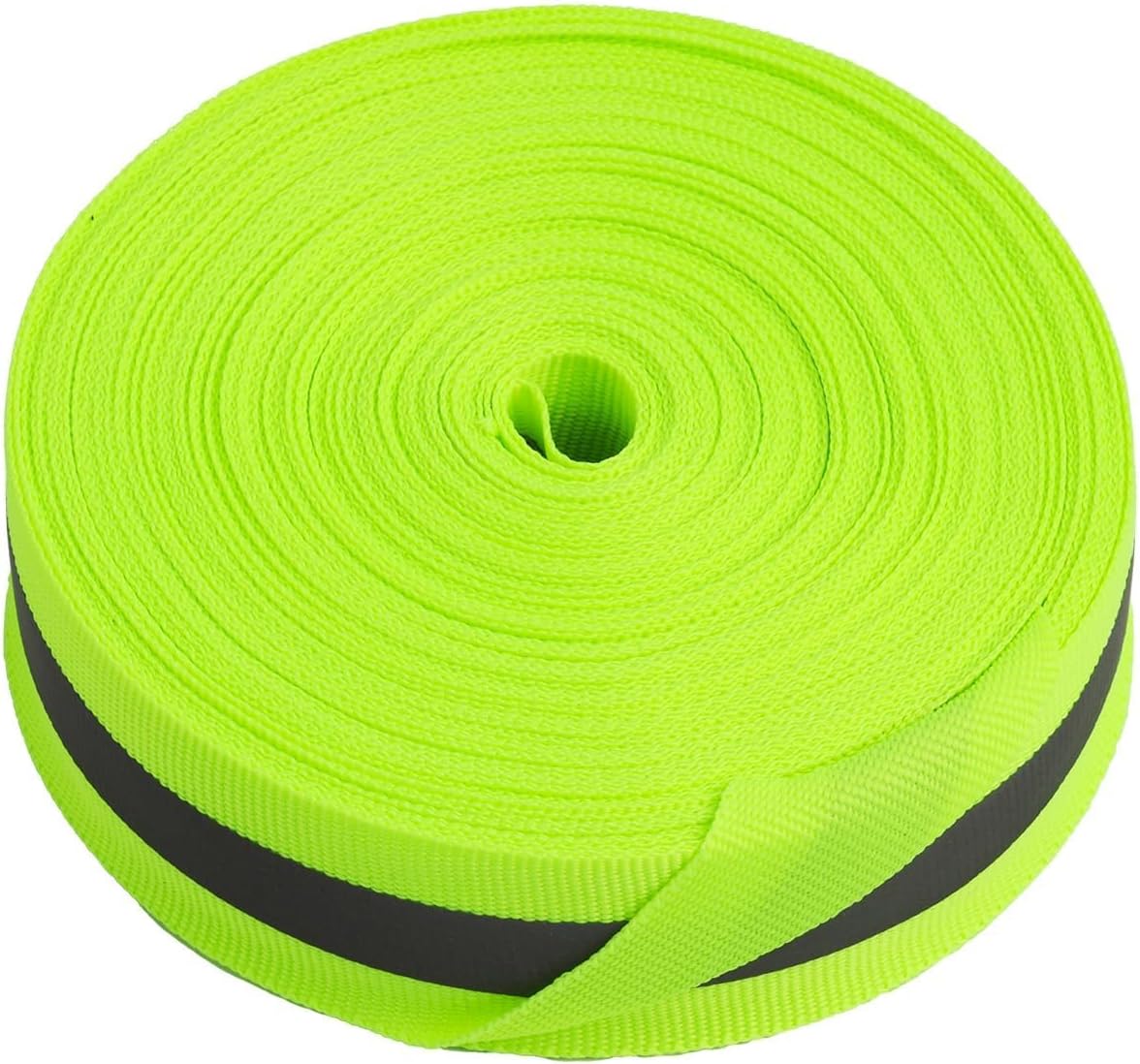 Reflektierendes Band, Hohe Sichtbarkeit, Schleierband Für Kleidung In Accessoires, Industrie-nylon, Wasbaar, Für Radfahrer, Motorradfahrer, Fluoreszierendes Grün, 45,72 M,