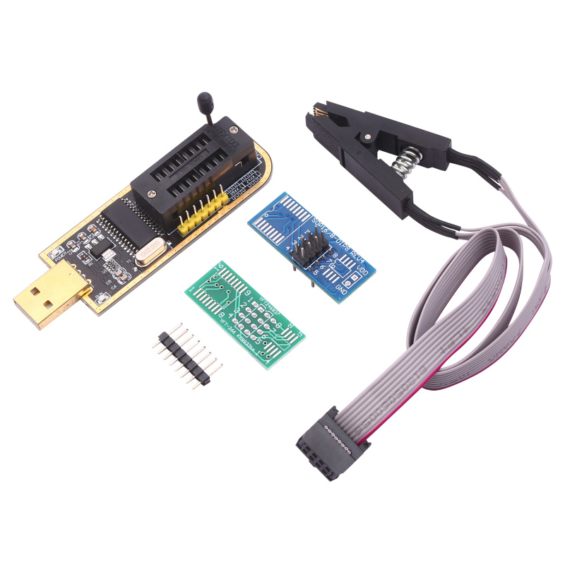 Ch341a Usb-programmiergerät Für Eeprom-bios-programmierung, Programmierbare Logikschaltungen Mit Sop8-flash-clip, Kompatibel Mit Chips Der Serie 24/25.