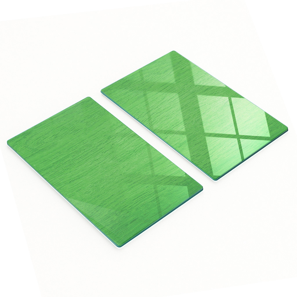 Kratzfeste Glasplatten, Grüne Holzplatte, 2 X 30 X 52 Cm