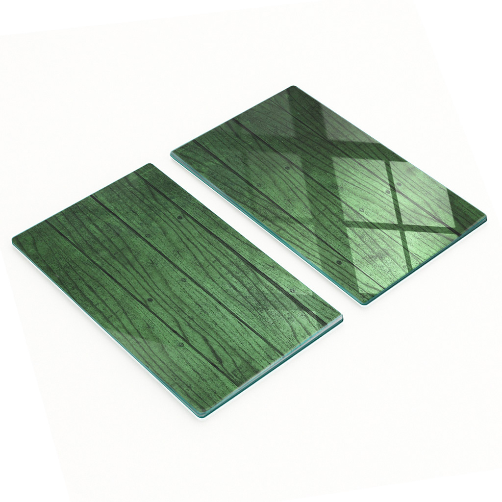 Glasplatten, Kratzfeste Holzplatten, Grün, 2 X 30 X 52 Cm