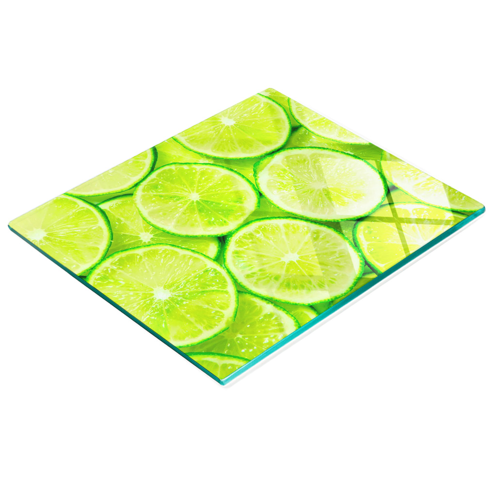 Multifunktionale Küchen-dekorationsplatte Aus Gehärtetem Glas, Limettengrün, 60 X 52 Cm