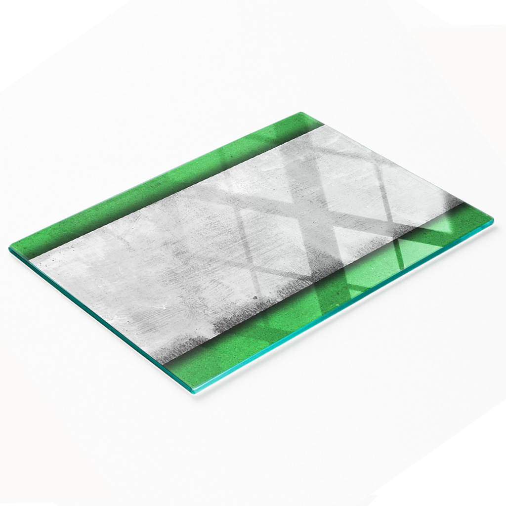 Multifunktionale Dekorative Glas-küchenplatte, Grüne Wand, 80 X 52 Cm