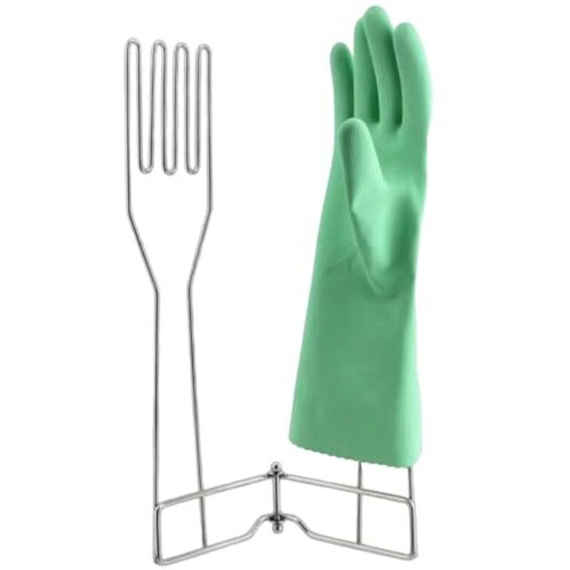 Vertikaler, Fingerförmiger Handschuhhalter, Verstellbarer Wäschetrockner, Edelstahl, Carbonfaserrahmen, Grün, 1 Stück - Ulisem