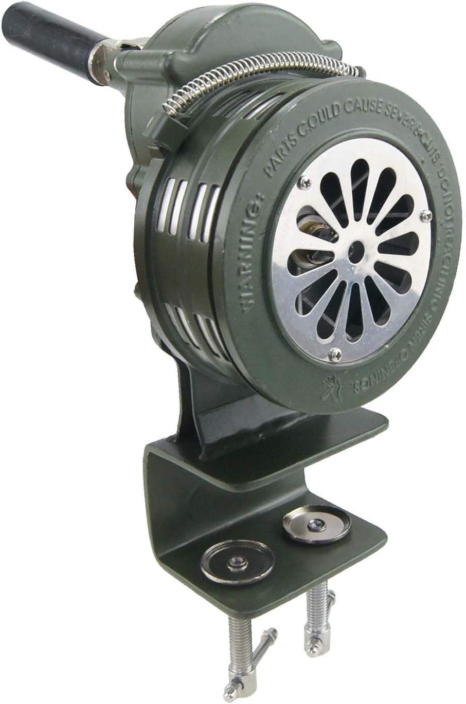 110 Db Handkurbel-sirene, Tragbare, Manuell Bedienbare Luftschutzsirene, Notfall-feueralarm Mit Tischklemme, Aluminiumlegierung 990633