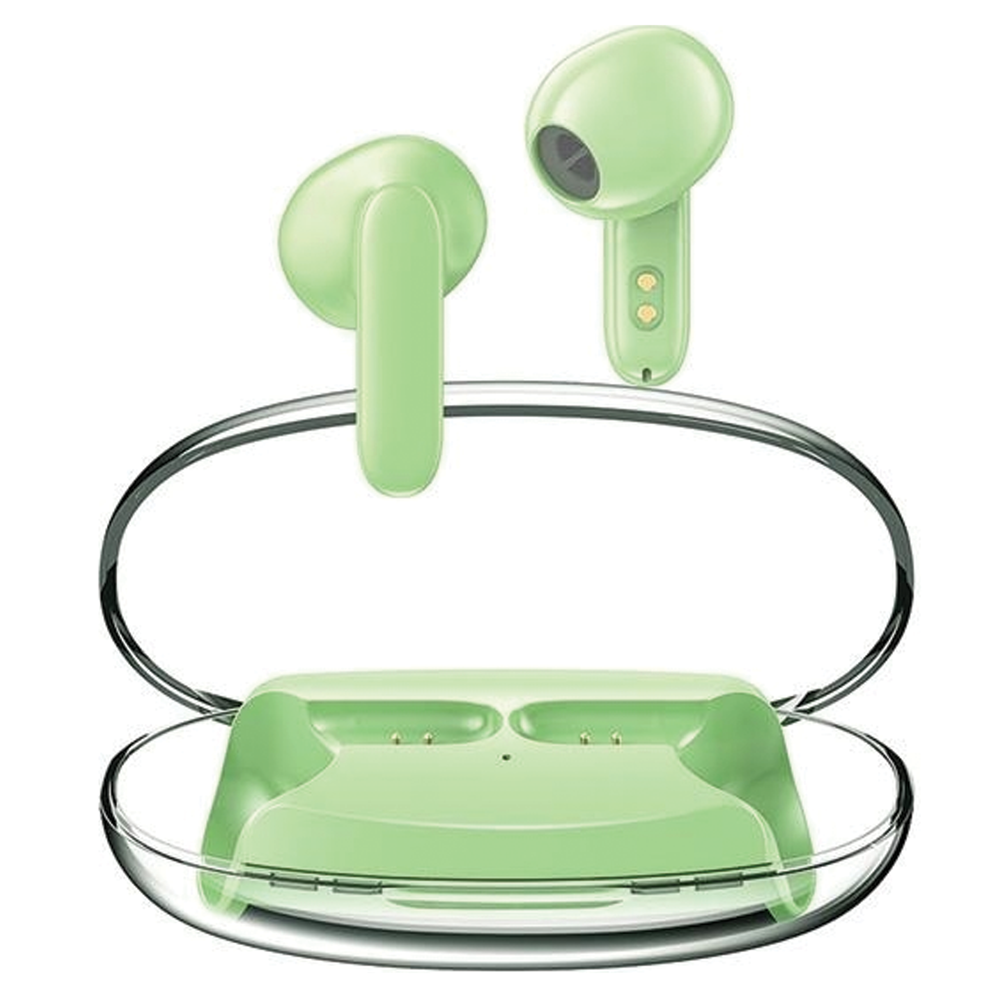 Awei Bluetooth 5.3 T85 Enctws Kopfhörer + Dockingstation Grün/grün