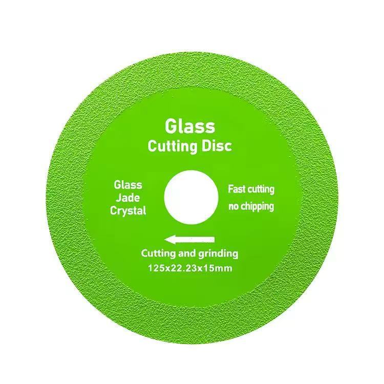 2 Stück Glastrennscheibe, Diamantscheibe 125 Fliesen, 125 X 15 X 22,23 Mm Fliesenscheibe Für Flasche, Porzellan, Jade, Granit, Glas (grün)