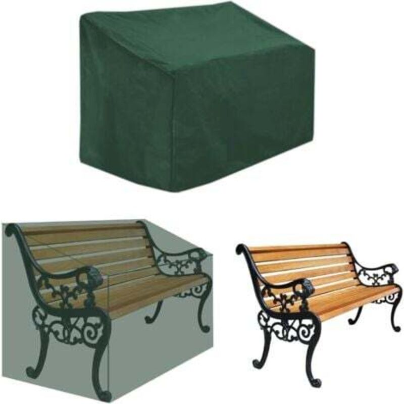 [niemals Verwendet] Schutzhülle Für Gartenbänke, Wasserdichte Hülle, 2-sitzer, Winddicht, Uv-beständig, 210d Polyester Oxford-gewebe, 134 X 66 X 89 Cm (grün)