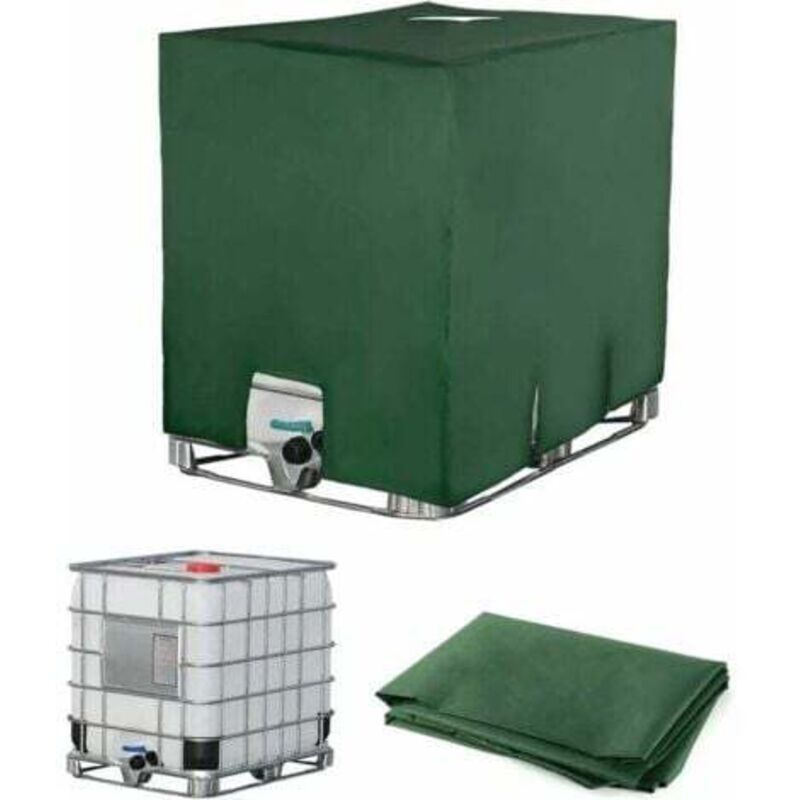 [niemals Verwendet] Ibc 1000l Tankabdeckung, Wassertankabdeckung, Uv- Und Staubbeständige Schutzabdeckung, Wassertankdeckel (116 X 100 X 120 Cm, Grün)
