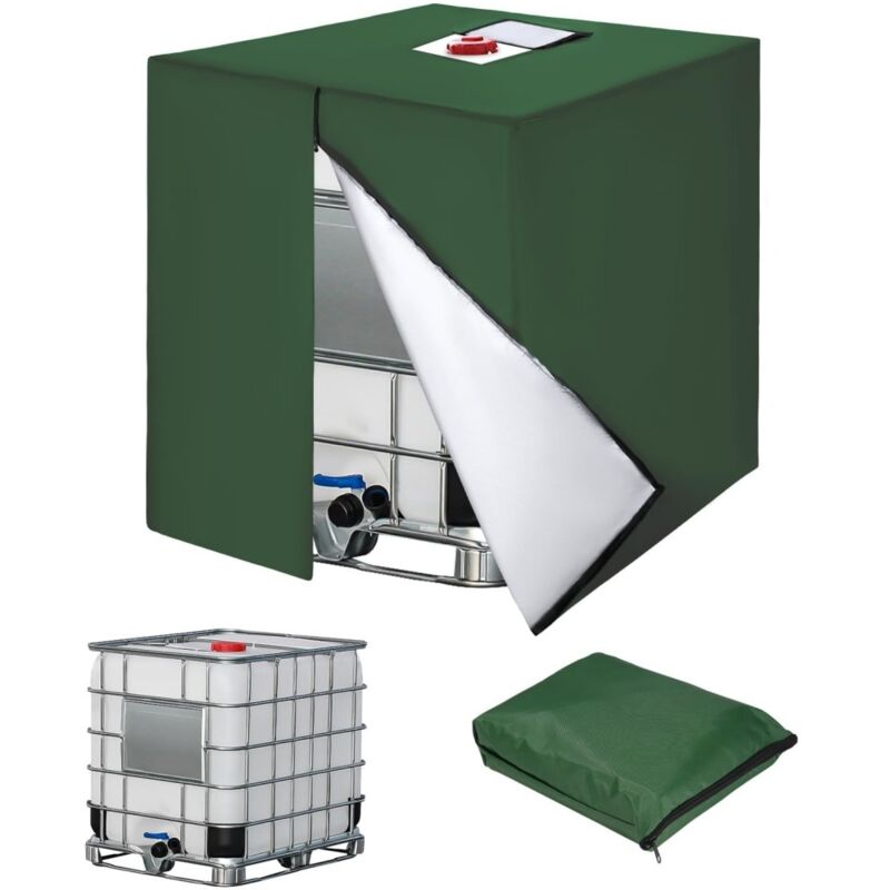 [niemals Verwendet] Uv-schutzhülle Für 1000-liter-ibc-container – Wasserdichtes 420d-oxford-gewebe – Algenabweisend – 120 X 100 X 116 Cm