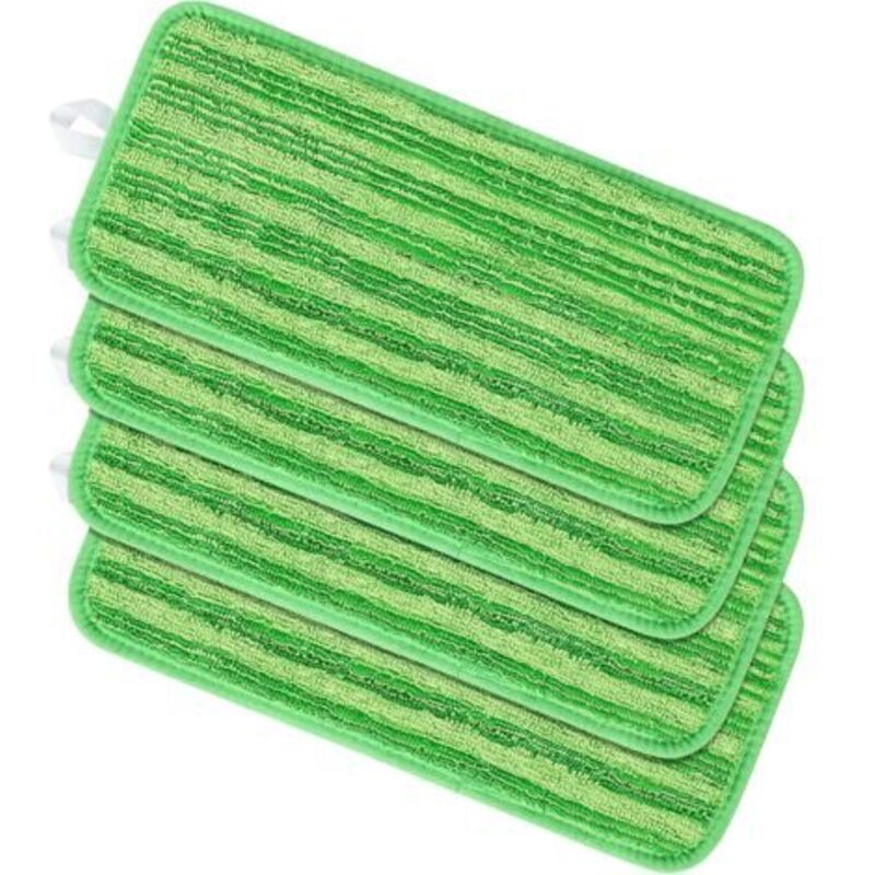[niemals Verwendet] 4 Ersatzpads, Mikrofaserspray Für Jetmopp, Ersatztuch 45x13 Cm (grün)
