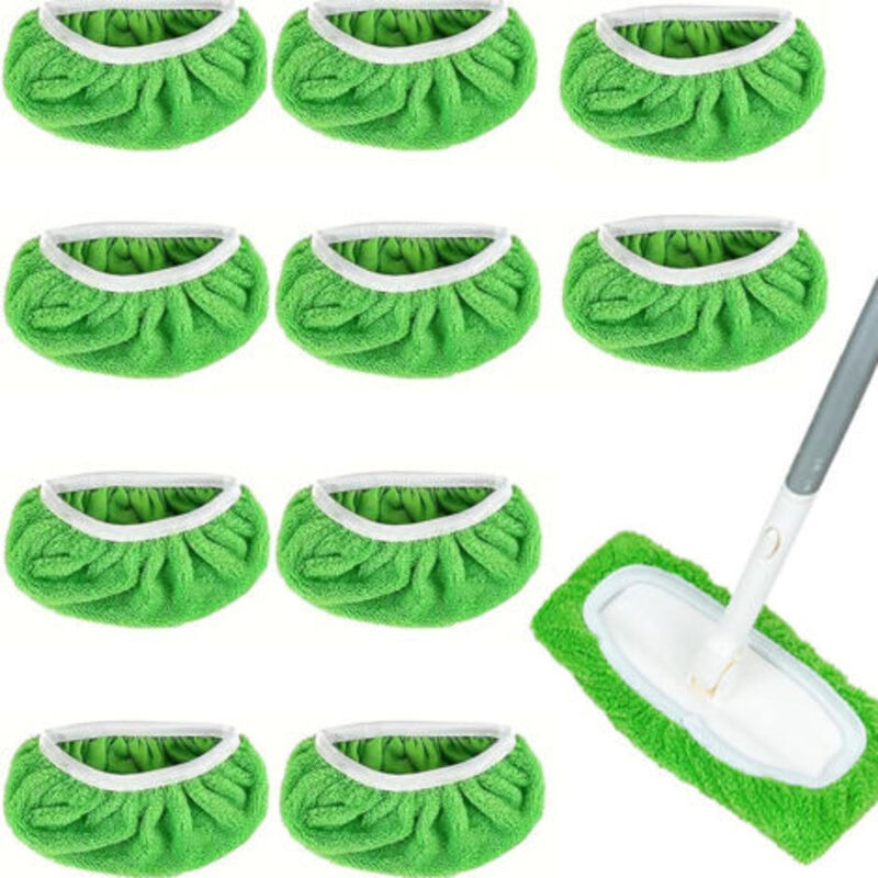[niemals Verwendet] Set Mit 10 Wiederverwendbaren, Waschbaren Mikrofaser-staubtüchern, Tüchern Für Trockene Und Nasse Böden, Ersatz-mikrofaser-wischmopptücher