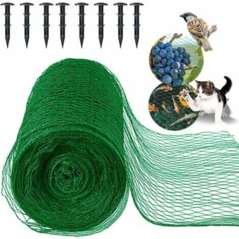 [niemals Verwendet] Geflügelnetz, Gartennetz 4 X 15 M, Vogelschutznetz Zum Schutz Von Obstbäumen, Gemüse, Blumen, Feldfrüchten, Erbsen Und Bohnen, Feine Maschenweite 15 X 15 Mm