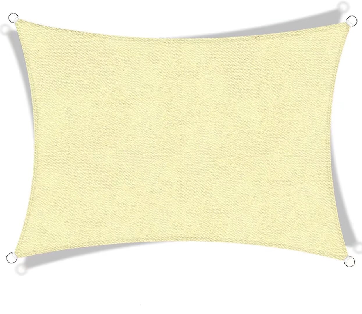 Rechteckiger Sonnenschutz In Hellgelb, 2 M X 3 M, Geeignet Für Gärten Im Sommer, Bietet Effektiven Sonnenschutz.