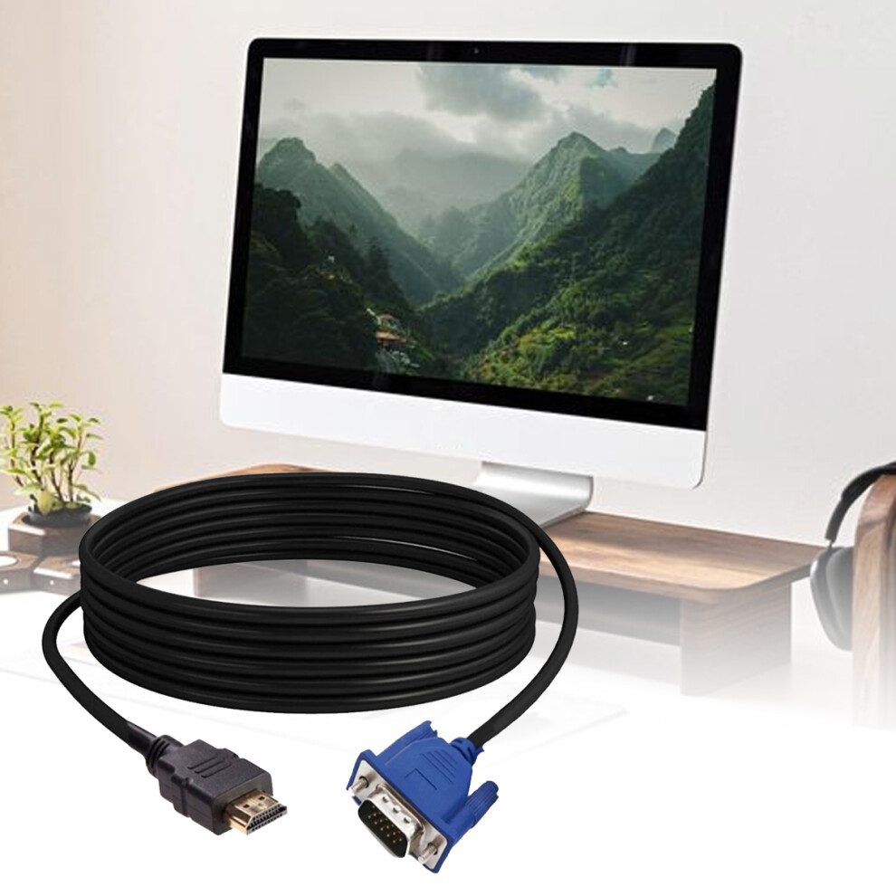 Vga-kabel Für Monitore, 1,8 Meter, Hochauflösendes Vga-kabel (stecker Auf Stecker) Mit 15-poligem Vergoldetem Stecker, Geeignet Für Pcs, Laptops, Projektoren, Abgeschirmte Ausführung.