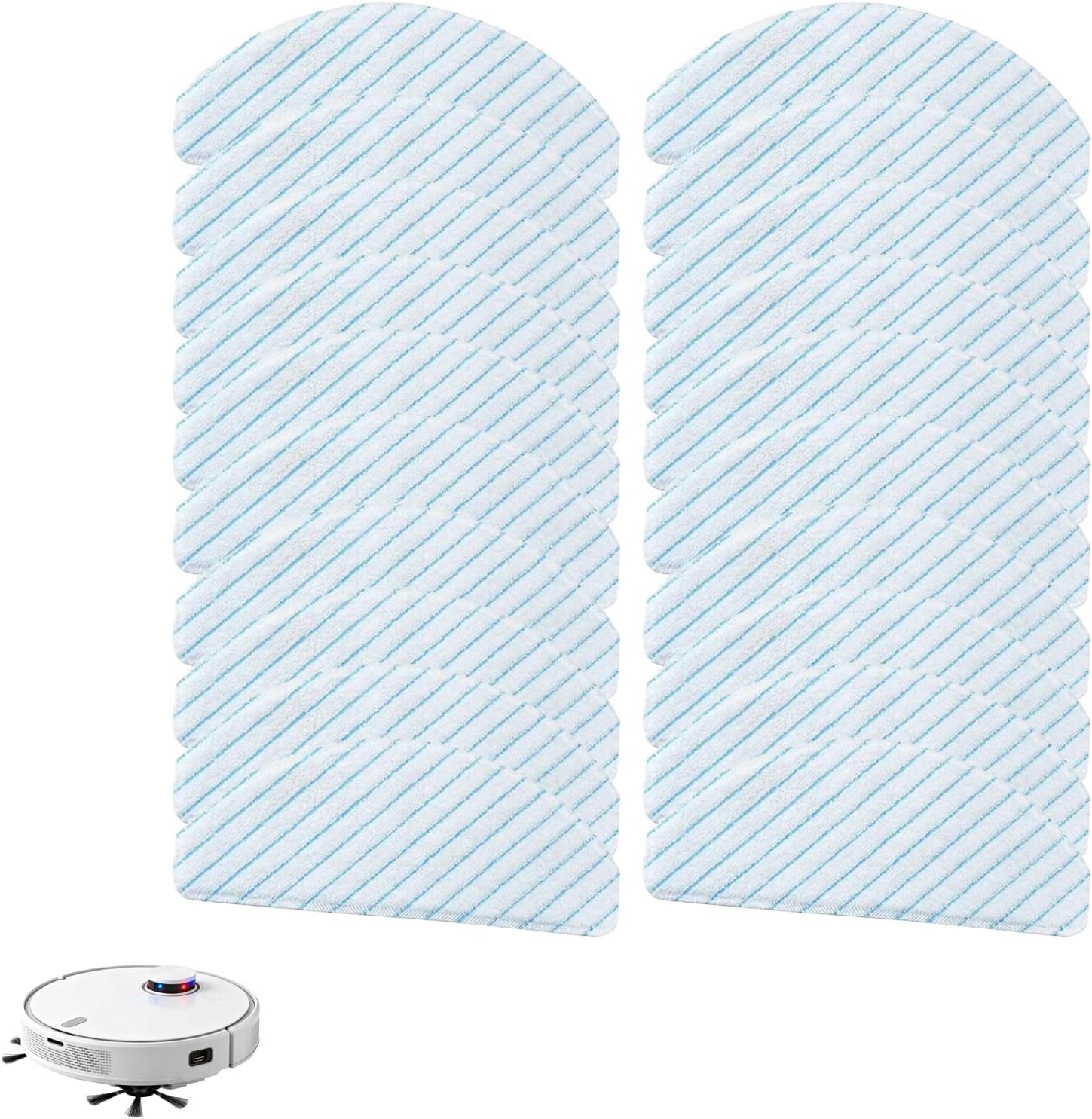 Packung Mit 20 Robusten Tüchern Für Ecovacs Deebot Ozmo T8 Aivi T8 Max Staubsauger, Die Für Optimale Sauberkeit Und Bodenschutz, Hohe Wasseraufnahmefähigkeit Und Effizientes Schrubben Sorgen.