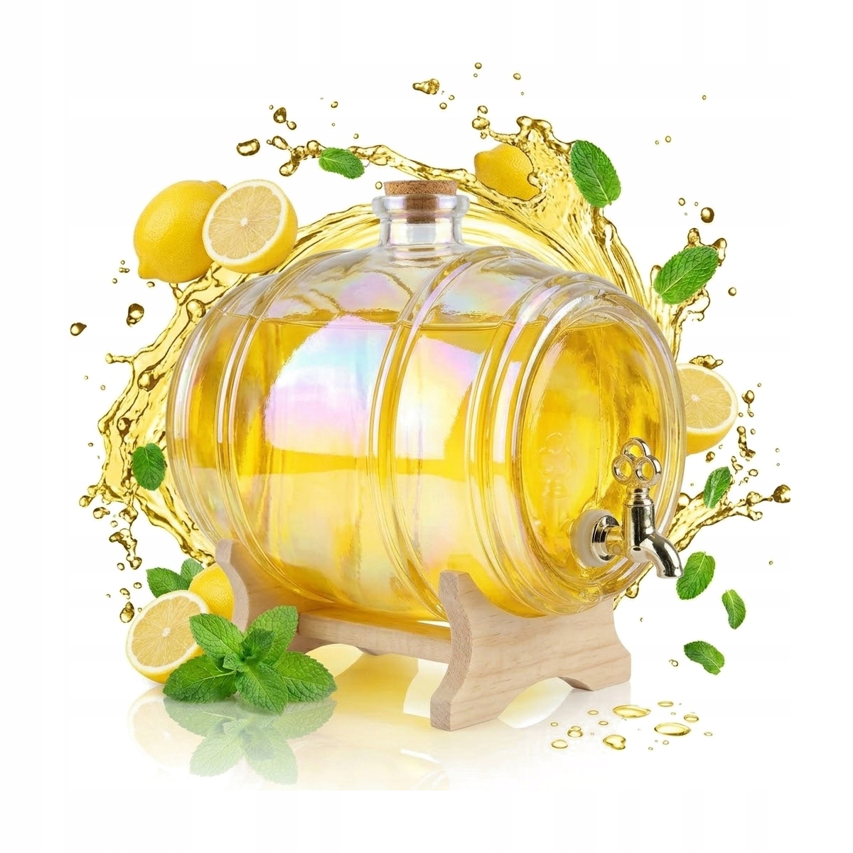 4-liter-glasfass In Regenbogenfarben – Ideal Als Geschenk Zur Hochzeit – Für Alkohol, Wasser, Saft Und Wein